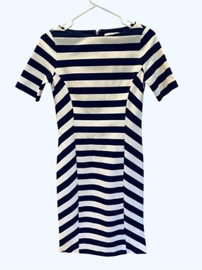 Tory Burch Striped Optical Chevron Knit Dress XS